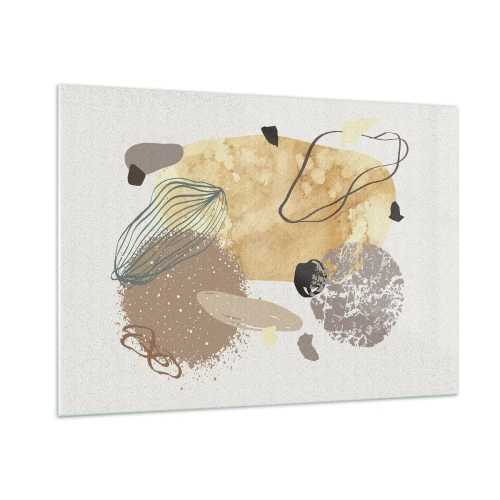 Schilderen op glas - Toegepaste plumcologie - 100x70 cm