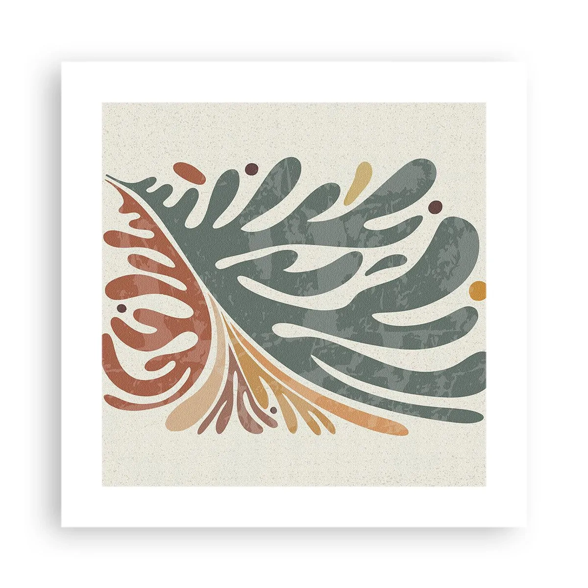 Poster - Veelkleurig blad - 40x40 cm