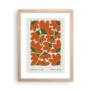 Een poster in een licht eiken lijst - Uit het leven van bloemen - 30x40 cm