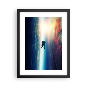 Poster in een zwarte lijst - Ga het universum tegemoet - 30x40 cm