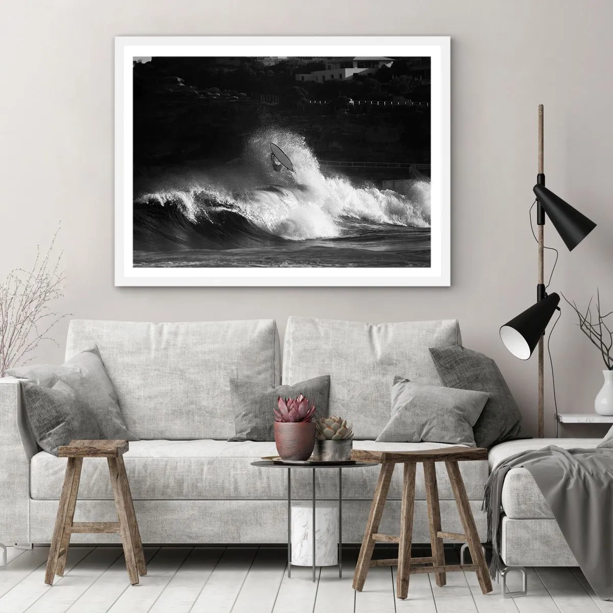 Poster in een witte lijst - Uitdaging aanvaard! - 40x30 cm