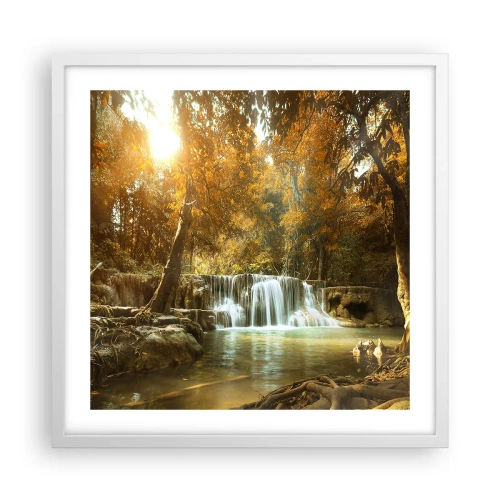 Poster in een witte lijst - Park cascade - 50x50 cm