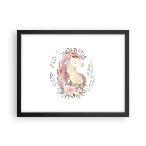 Poster in een zwarte lijst - Een uitnodiging in de wereld van sprookjes - 40x30 cm