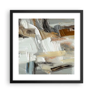 Poster in een zwarte lijst - Kleurrijke lagen - 40x40 cm