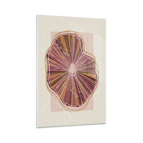 Schilderen op glas - Stralende abstractie - 70x100 cm