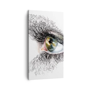 Schilderen op canvas - Kijk recht in de ziel - 45x80 cm