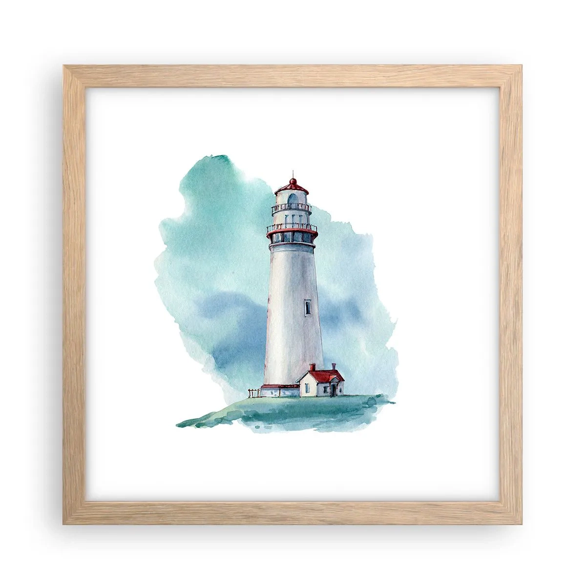 Een poster in een licht eiken lijst - Blue's zachtaardige zus - 30x30 cm