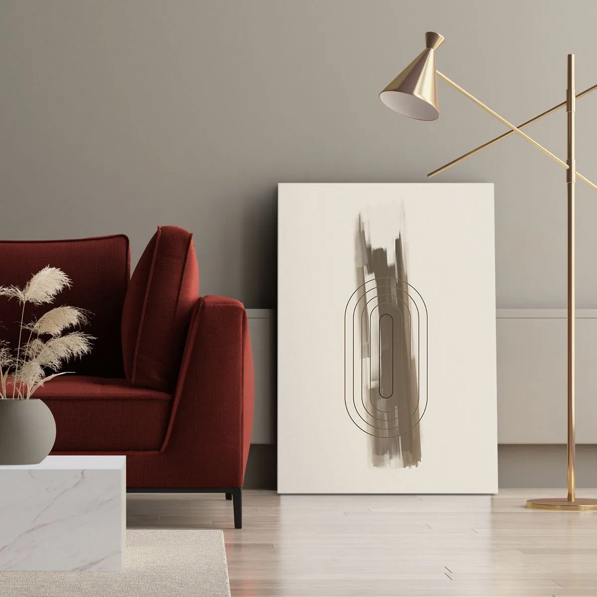 Schilderen op canvas - Een briesje grijs - 50x70 cm