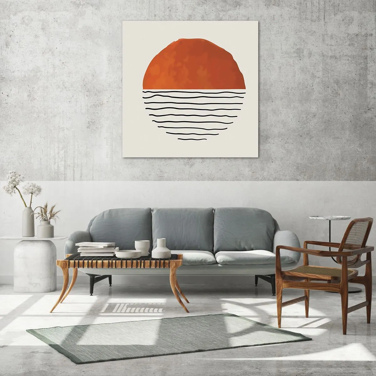 Schilderen op glas - In het Japanse klimaat - 70x70 cm