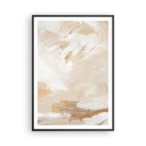 Poster in een zwarte lijst - Pastelkleurige compositie - 70x100 cm