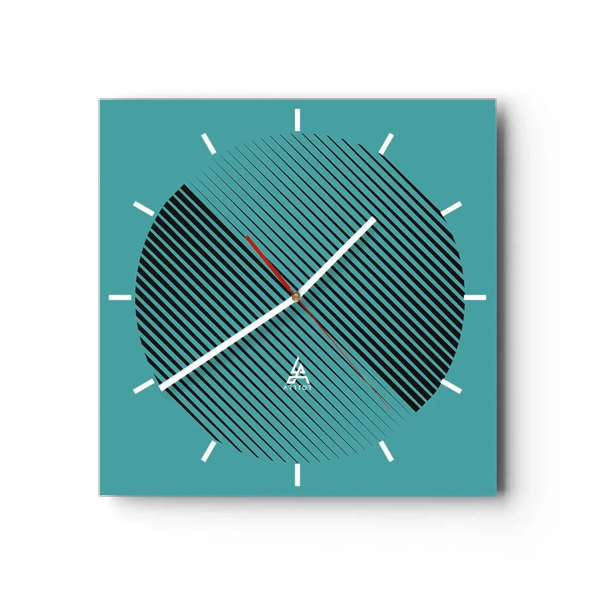 Wandklok - Klok - Cirkel – een geometrische variatie - 30x30 cm