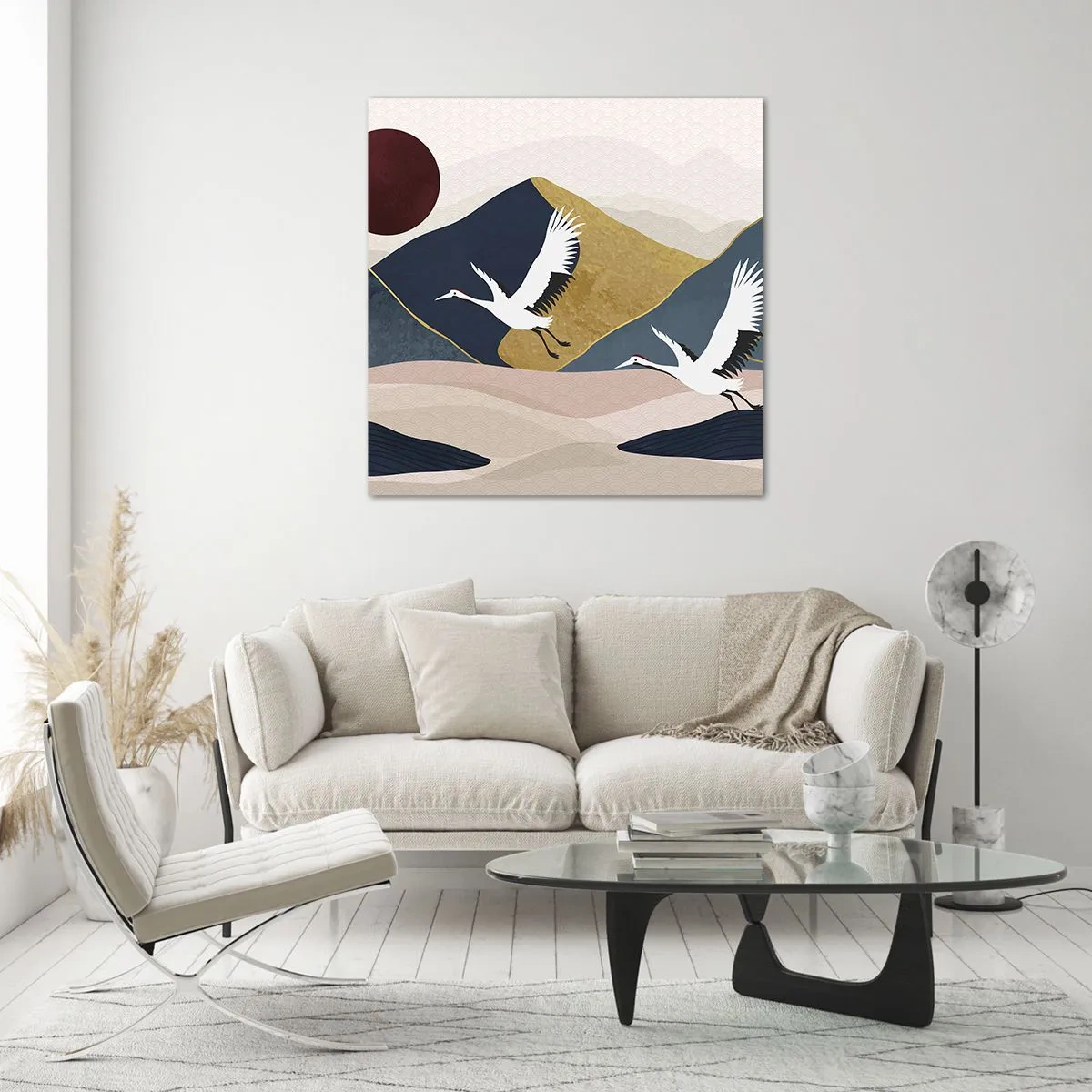 Schilderen op glas - Het is weer een dag GEGAAN - 60x60 cm