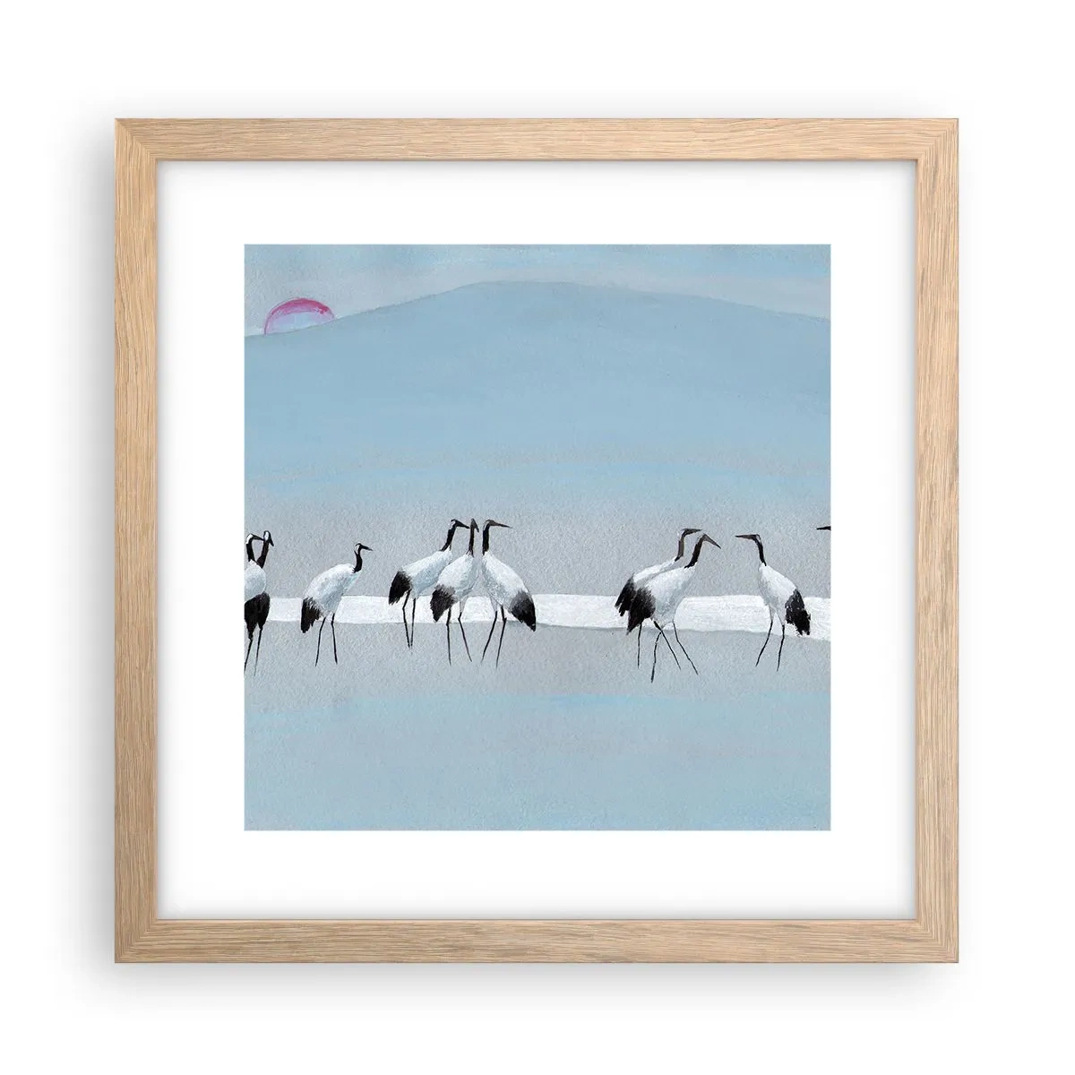 Een poster in een licht eiken lijst - Na een warme dag - 30x30 cm