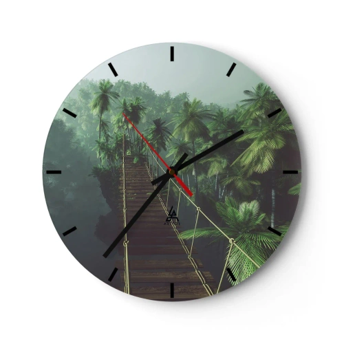 Wandklok - Klok - Over de branding van groen - 40x40 cm
