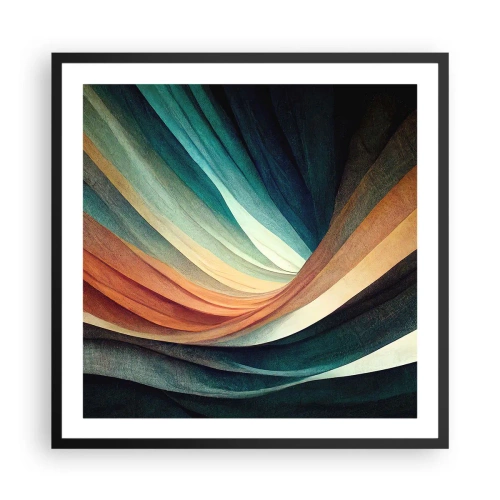 Poster in een zwarte lijst - Geweven uit kleuren - 60x60 cm
