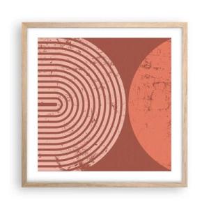 Een poster in een licht eiken lijst - Een nauwe band - 50x50 cm