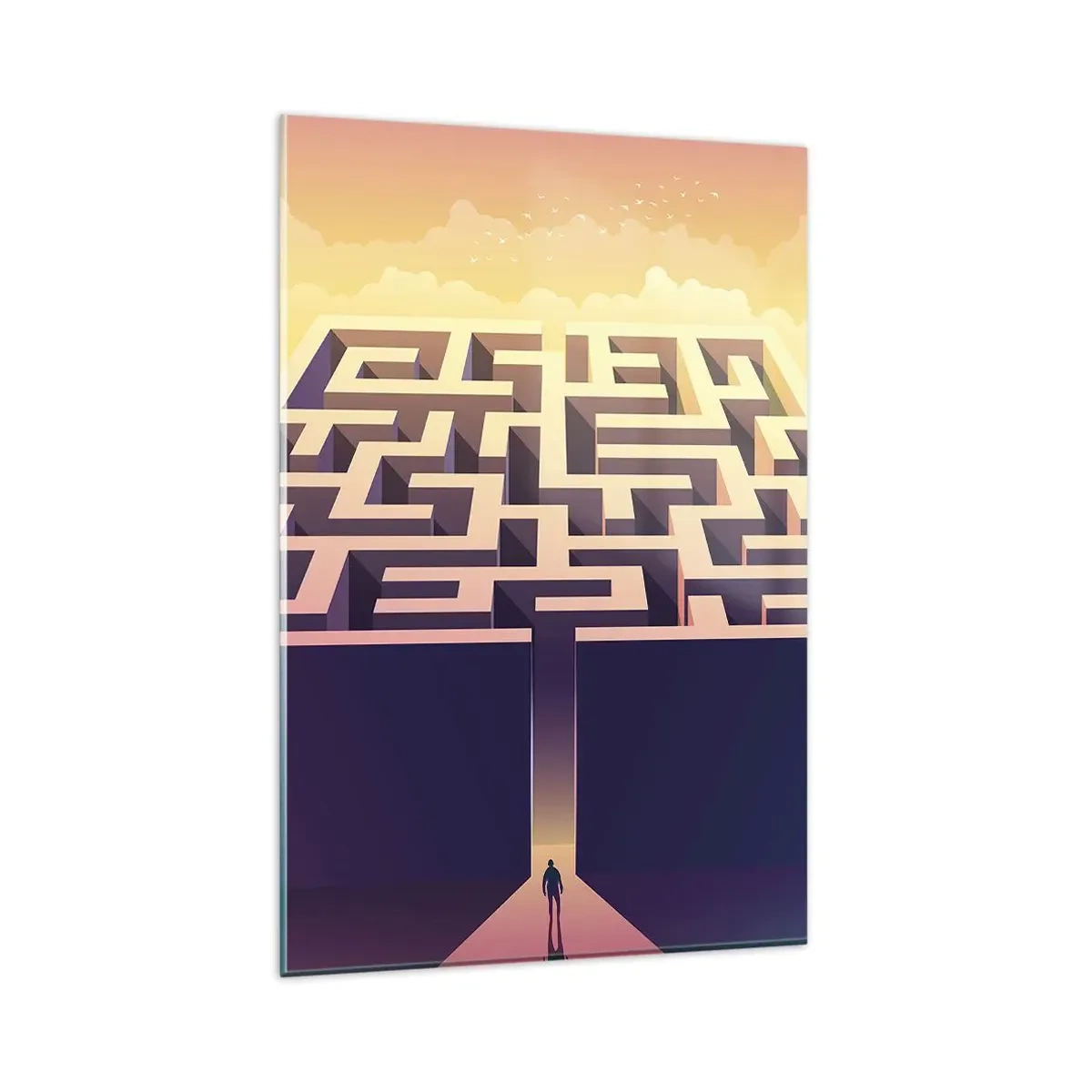 Schilderen op glas - Beslissingstijd - 80x120 cm