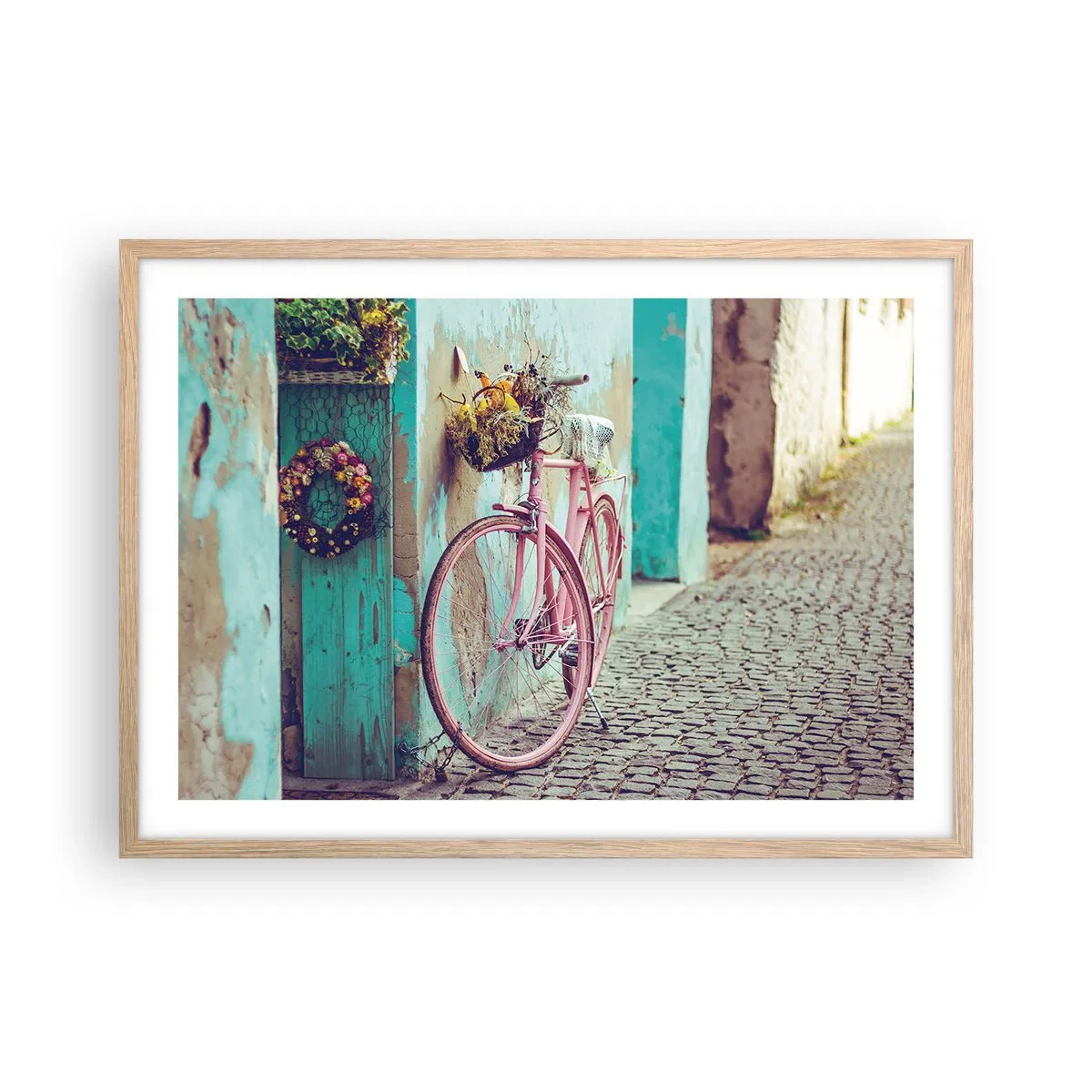 Een poster in een licht eiken lijst - Ben zo terug - 70x50 cm