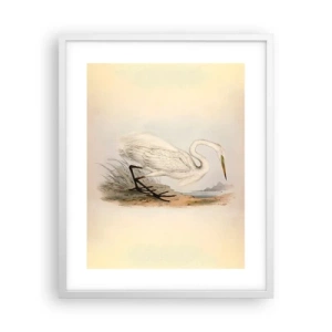 Poster in een witte lijst - Dame op de biezen - 40x50 cm