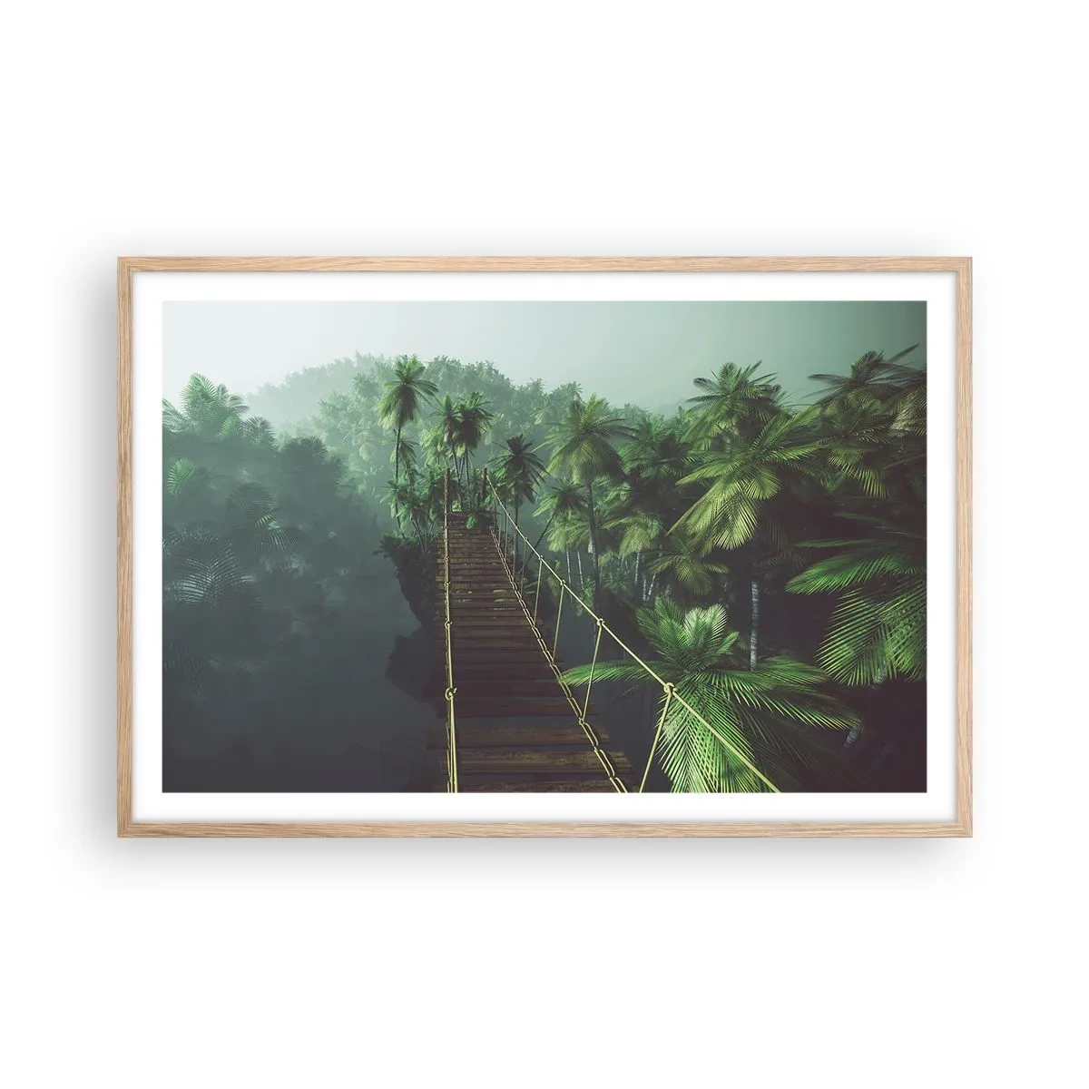 Een poster in een licht eiken lijst - Over de branding van groen - 91x61 cm