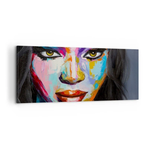 Schilderen op canvas - Het is onmogelijk om je ogen af ​​te houden - 100x40 cm