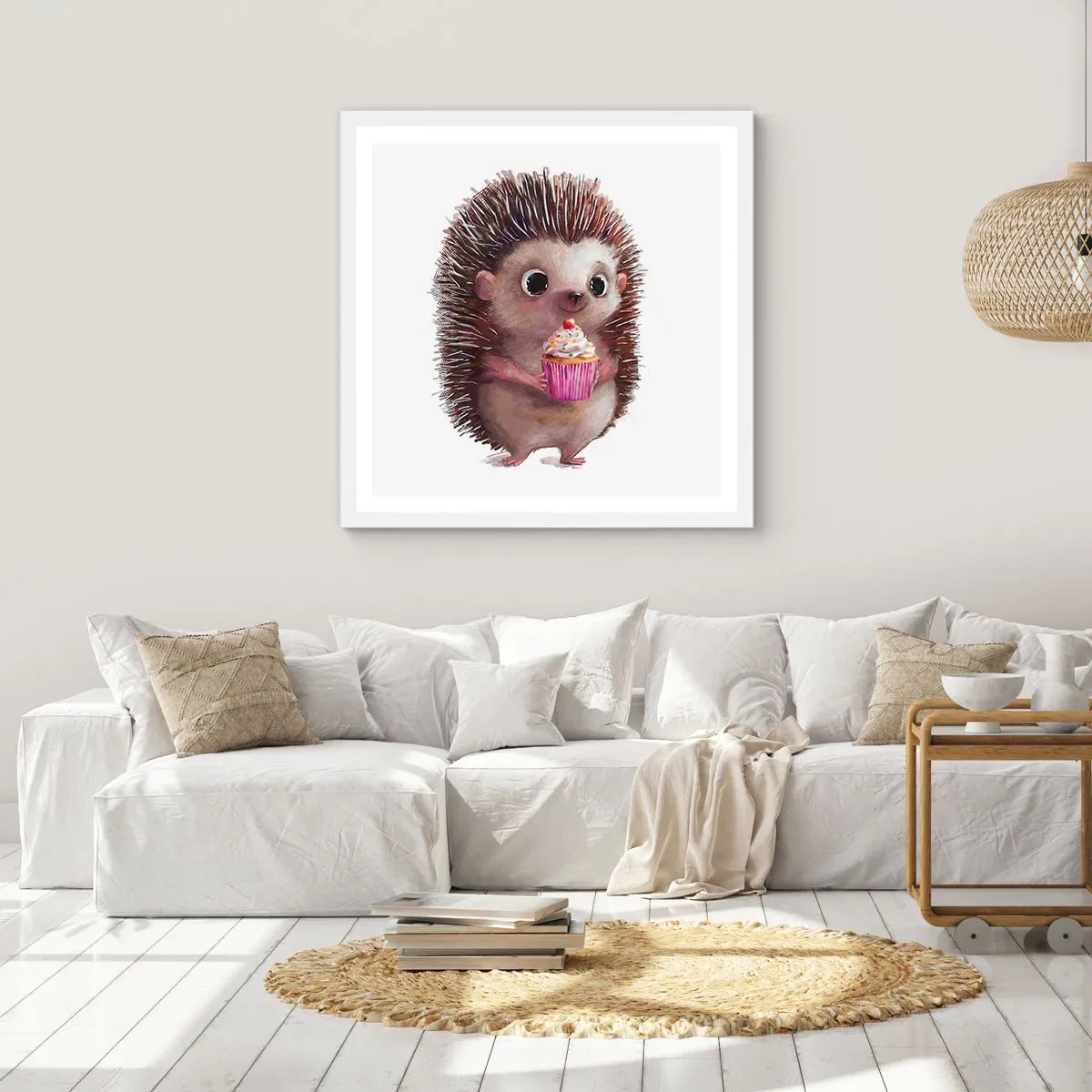 Poster in een witte lijst - De vakantie is elke dag - 30x30 cm