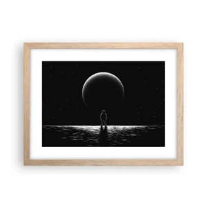Een poster in een licht eiken lijst - Oog in oog - 40x30 cm