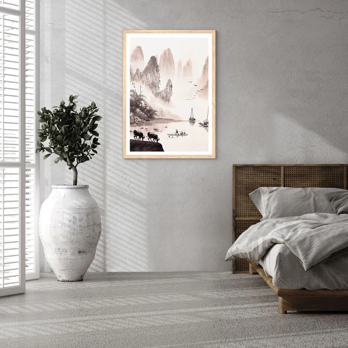 Een poster in een licht eiken lijst - Het exotische alledaagse leven van het Oosten - 61x91 cm