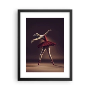 Poster in een zwarte lijst - Een prima ballerina - 30x40 cm