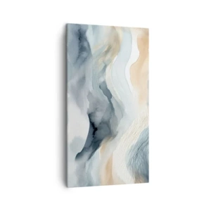 Schilderen op canvas - Besneeuwde en mistige abstractie - 45x80 cm