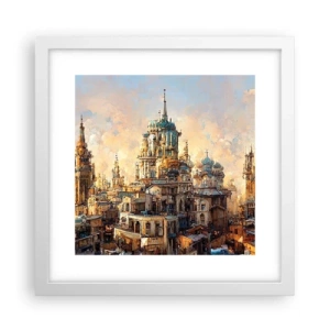 Poster in een witte lijst - Stad der steden - 30x30 cm