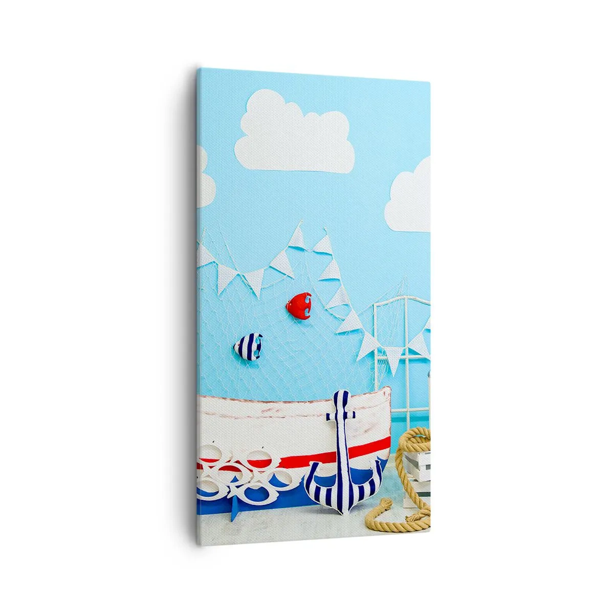 Schilderen op canvas - Het verlangen van een kind naar avontuur - 55x100 cm