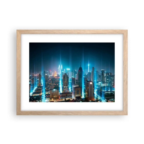 Een poster in een licht eiken lijst - Op z'n Berlijns naar de hemel - 40x30 cm