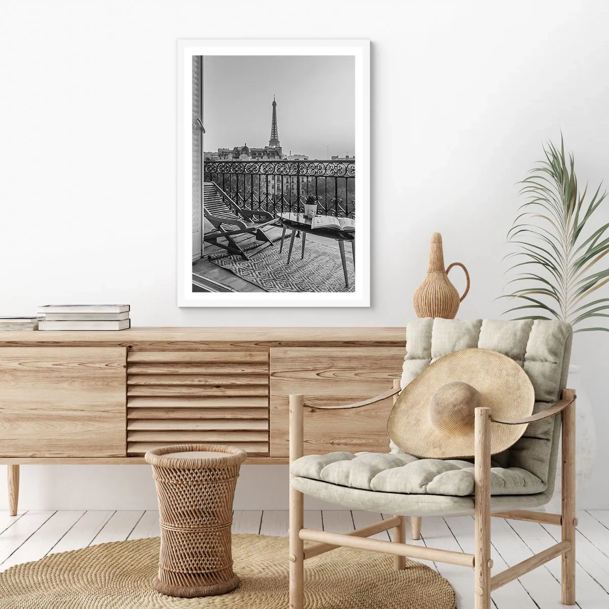 Poster in een witte lijst - Parijs' namiddag - 70x100 cm