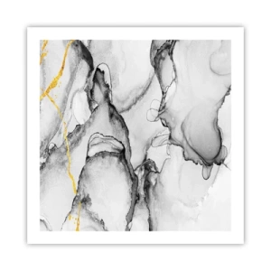 Poster - Compositie met een gouden motief - 60x60 cm