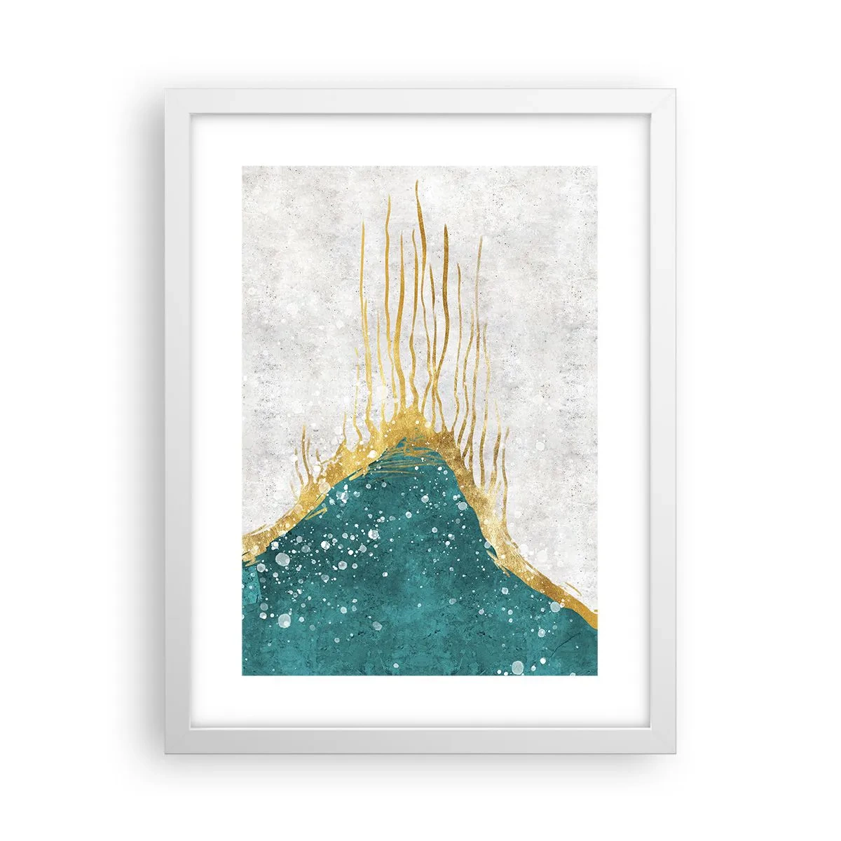 Poster in een witte lijst - Gouden vloed - 30x40 cm