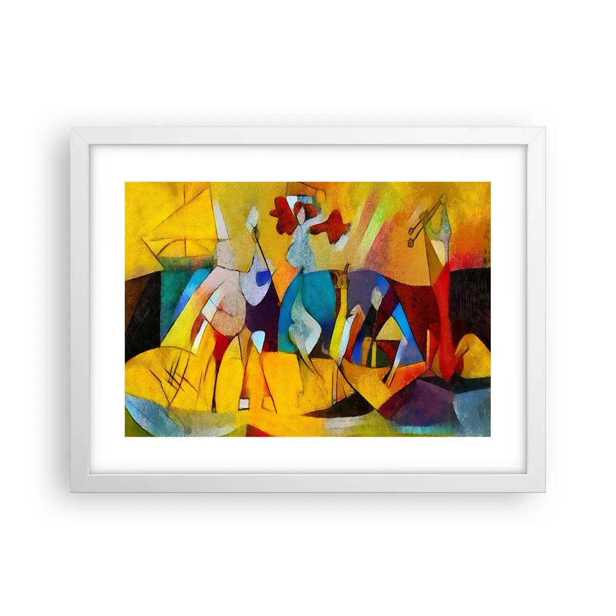Poster in een witte lijst - Zon - leven - vreugde - 40x30 cm