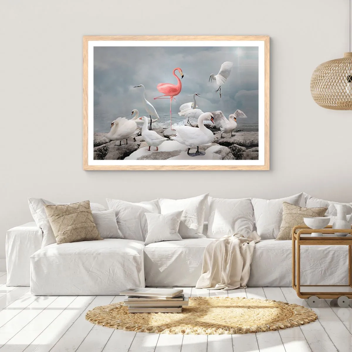 Een poster in een licht eiken lijst - Hoe ben ik hier terecht gekomen? - 91x61 cm