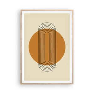 Een poster in een licht eiken lijst - Perfect plan - 70x100 cm