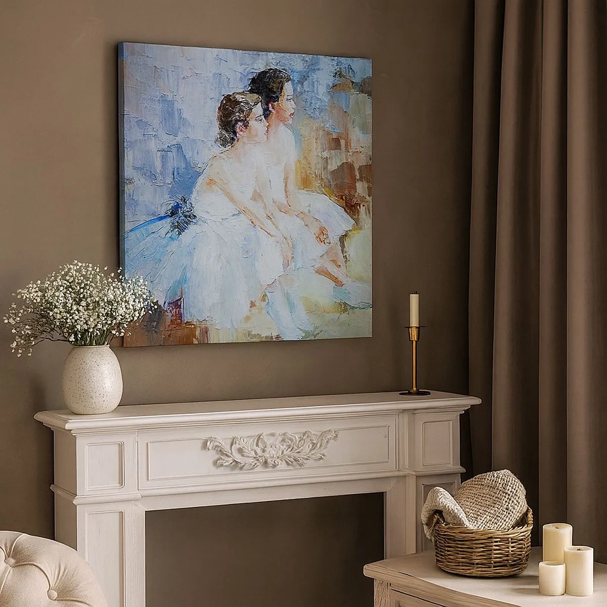 Schilderen op canvas - Rust van jonge zwanen - 30x30 cm