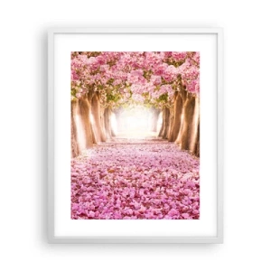 Poster in een witte lijst - De weg naar het paradijs - 40x50 cm