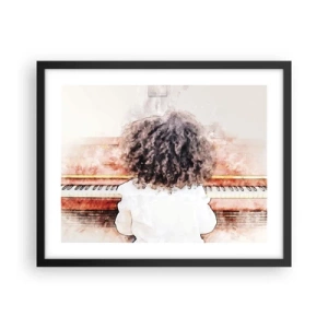 Poster in een zwarte lijst - In de nieuwe wereld - 50x40 cm