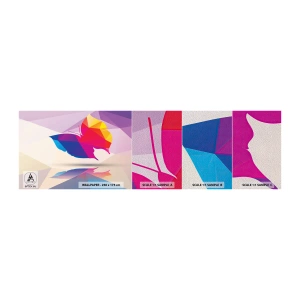 Fotobehang Monster Premium Sand - Vlinder regenboog - Insecten, Vlinder, Geometrische figuur - 100x30 cm