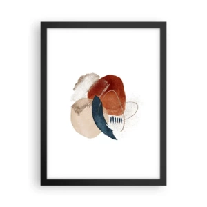 Poster in een zwarte lijst - Ovale compositie - 30x40 cm