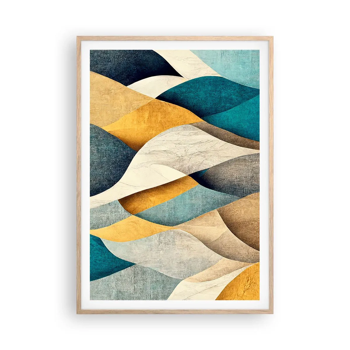 Een poster in een licht eiken lijst - Ritme en beweging - 70x100 cm