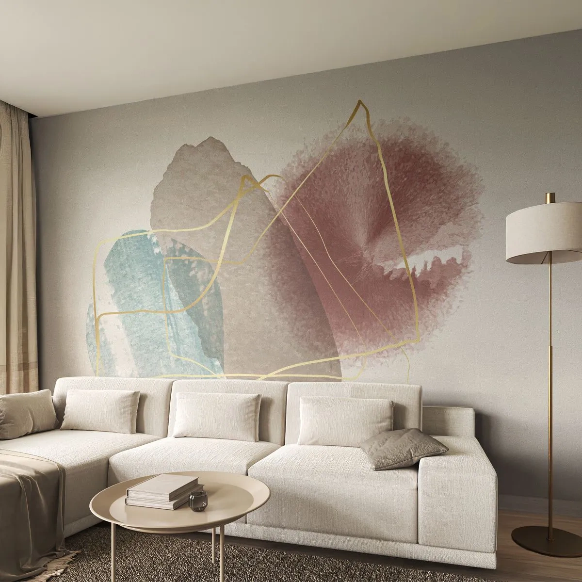 Fotobehang Standard Eco - Koralen van de ruimte - Abstractie, Deel, Modern patroon - 300x210 cm