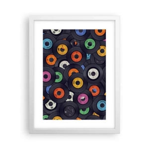 Poster in een witte lijst - De kleuren van de klassiekers - 30x40 cm