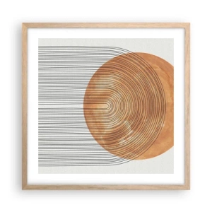 Een poster in een licht eiken lijst - Zonnige compositie - 50x50 cm