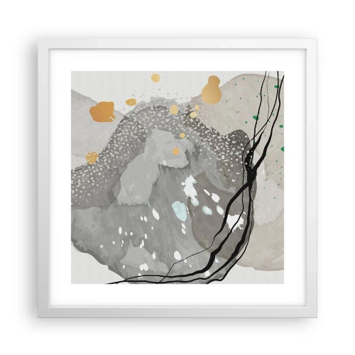 Poster in een witte lijst - Organische compositie - 40x40 cm