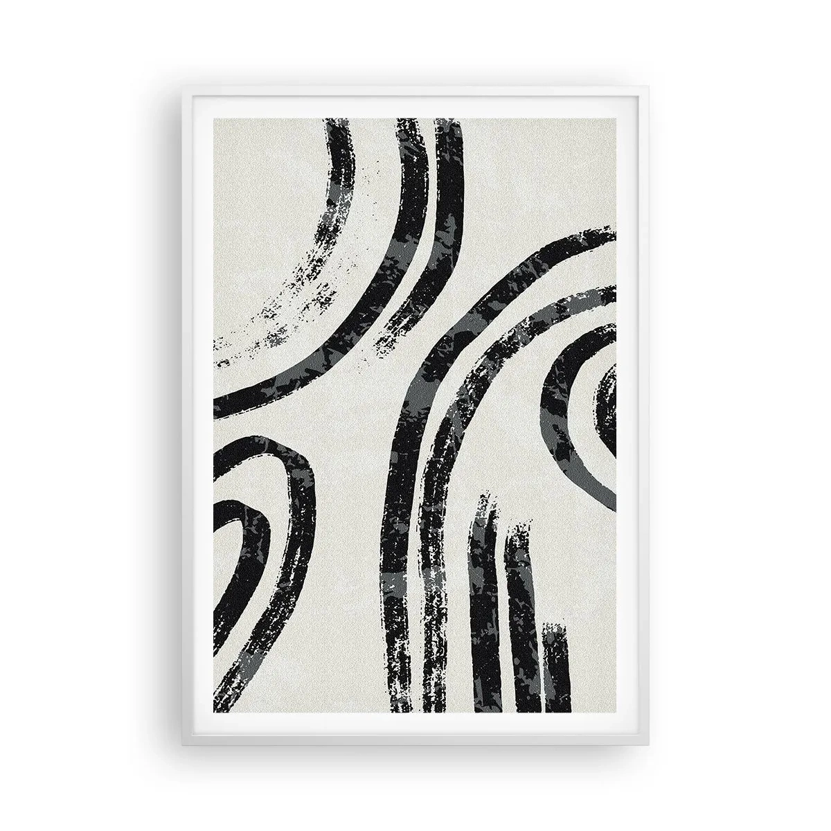 Poster in een witte lijst - Half gestopt - 70x100 cm